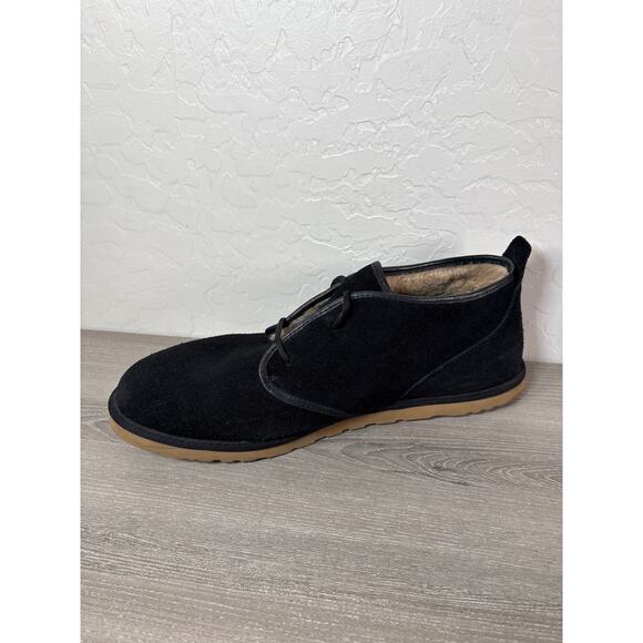 Ugg Maksim Mens Chukka Black Suede Shearling Ankle boots Shoes US 15 - Picture 2 of 8